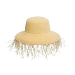 Clyde Plasma Hat Sulfur Velour Angora Yellow NWT MSRP: $462